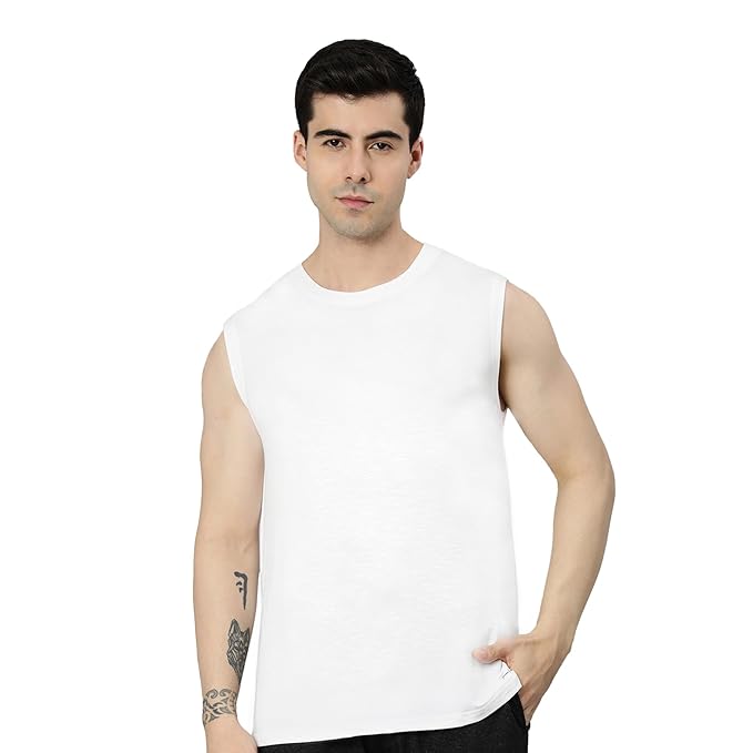 HEELIUM Bamboo Gym Vests for Men, Odour Free, Super Soft & Comfortable - Image 2