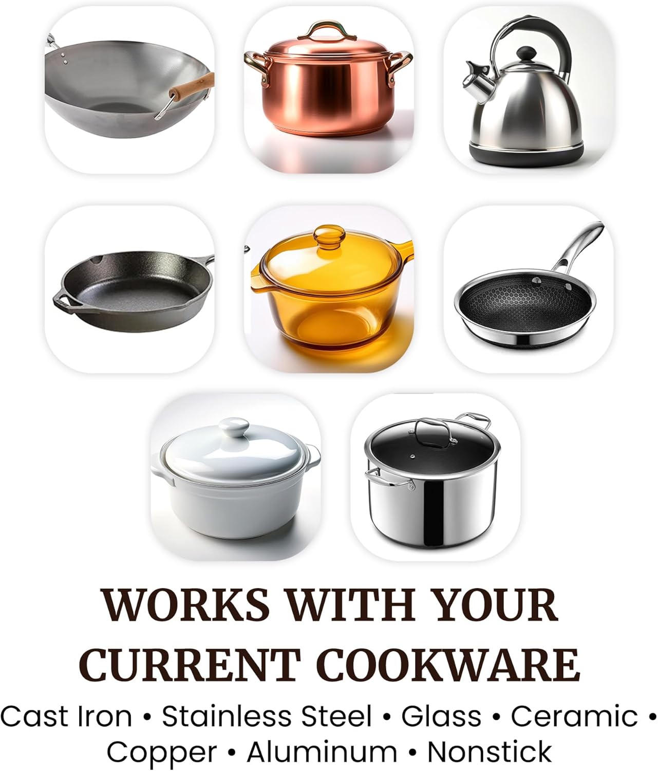 Elite Gourmet Countertop Electric Burner, 1000W Cast Iron Hot Plate, 7 Heat Settings, Portable Cooktop for RV, Dorm, Office & Small Kitchens, Road-Ready & Compact - Image 2