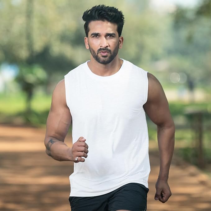 HEELIUM Bamboo Gym Vests for Men, Odour Free, Super Soft & Comfortable - Image 3